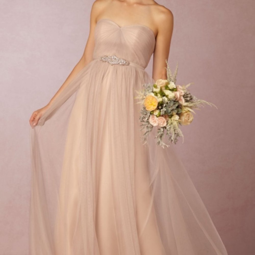 Jenny Yoo sandstone Annabelle Dress Size 4